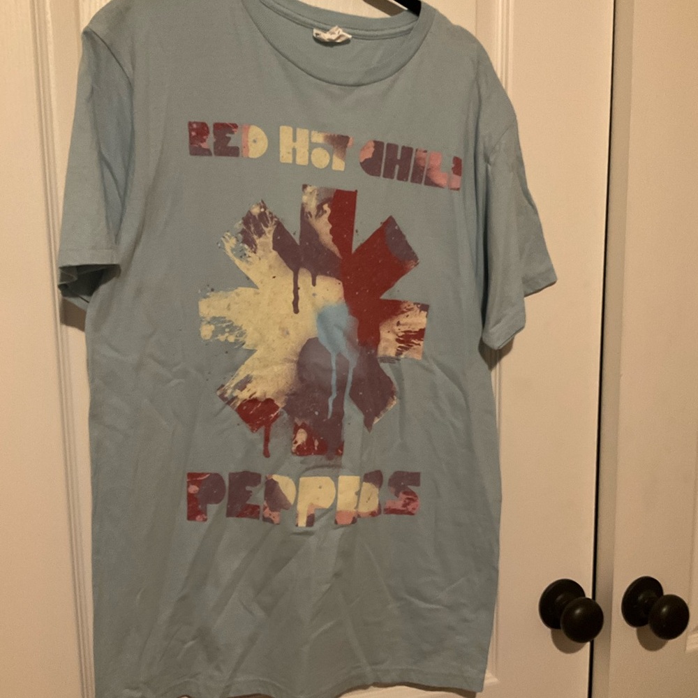 Red Hot Chili Peppers Light Blue Graphic Tee